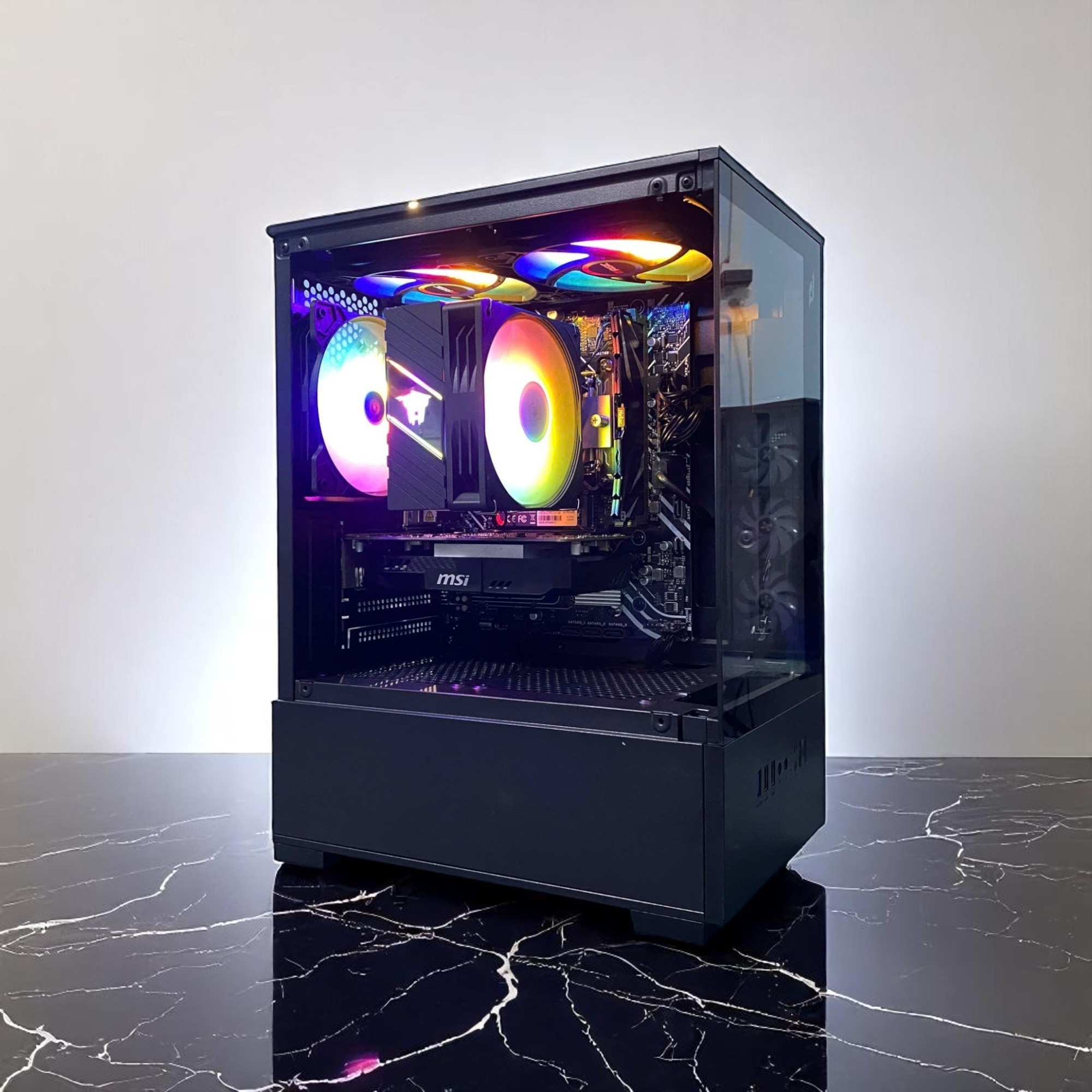 PC Gaming HMPC Shadow Prism | Intel Core I3 12100F\ GTX 1050 Ti 4GB 2ND\ H610 \ RAM 16GB\ SSD 256GB